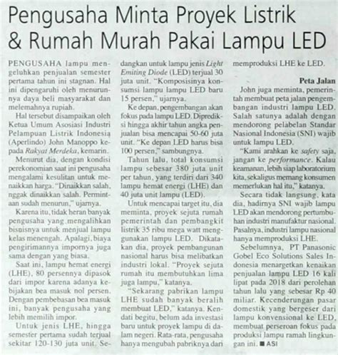 Pengusaha Minta Proyek Listrik Rumah Murah Pakai Lampu LED BSN