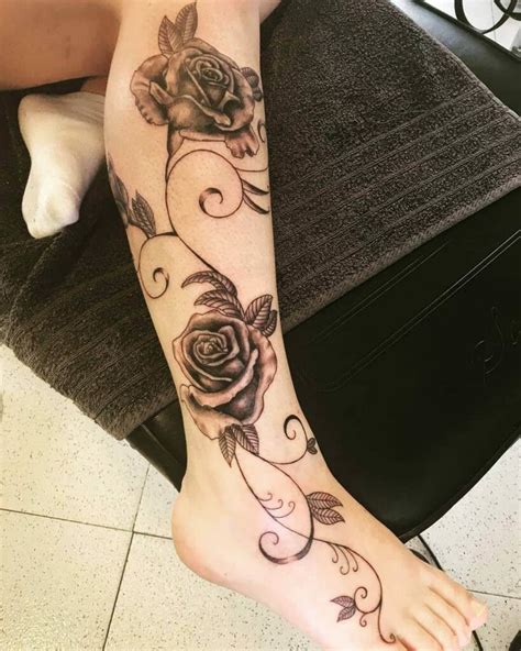 Unique Rose Vine Tattoos