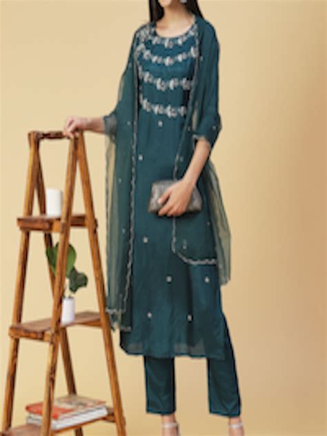 Buy Fashor Ethnic Motifs Embroidered Beads And Stones Kurta With