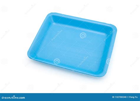 Blue Food Tray Stock Photo Image Of Food Single Plastic 132700240