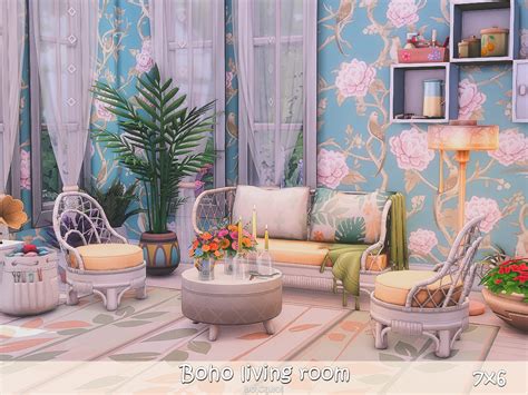 Boho living room *NO CC* - The Sims 4 Rooms / Lots - CurseForge