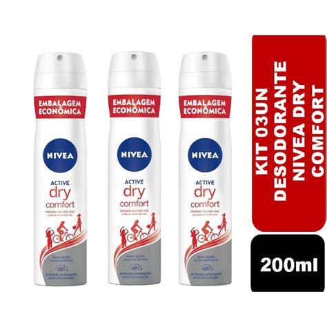 Kit Un Desodorante Aerosol Nivea Dry Comfort Ml Tamanho Econ Mico