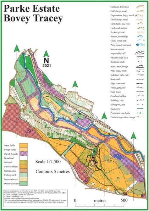 Parke Bovey Tracey Map Devon Orienteering