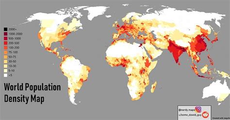 World Population Density Map By Nerdy Maps Maps On The Web