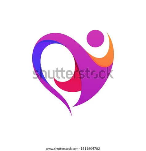 Human Heart Shape Logo Vector Template Stock Vector (Royalty Free ...