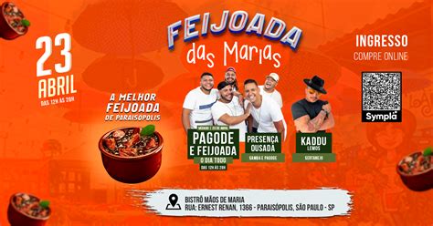 Feijoada Das Marias Pagode E Feijoada Com Show Do Grupo Presença