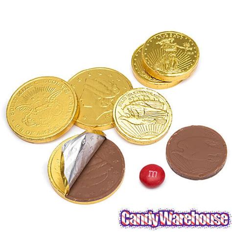 Madelaine Gold Foiled Milk Chocolate Coins Assorted 5lb Bag