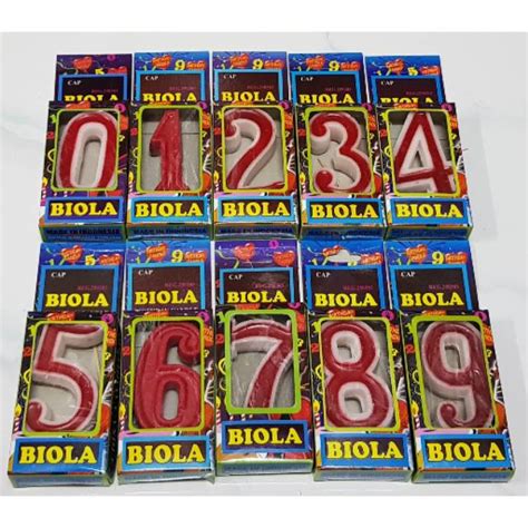 Jual Lilin Ulang Tahun Angka Biola Merah Putih Besar Angka Lilin