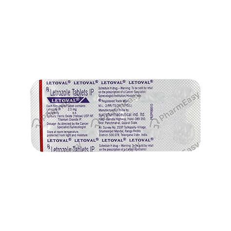 Letoval 2 5 MG Tablet 5 Uses Side Effects Dosage Composition