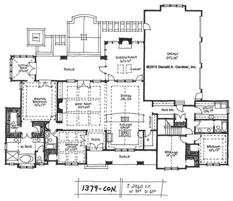 House Plans The Chaucer Home Plan Ranch House Plans Garage