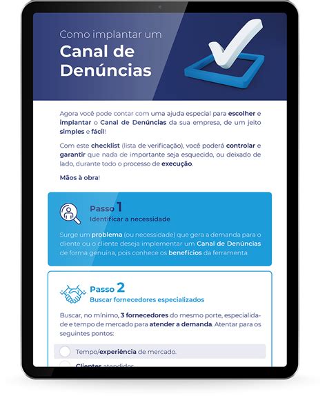 Checklist Como Implantar Um Canal De Denúncias