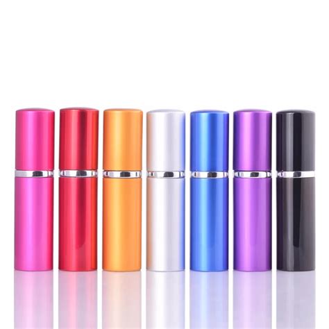 Mub 5ml Pocket Size Spray Perfume Bottles Refillable Aluminum Perfume Atomizer Spray Bottle With