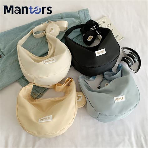 Jual Ready COD Tas Wanita 2 In 1 Nylon Wanita Tas Bahu Tas Bahu