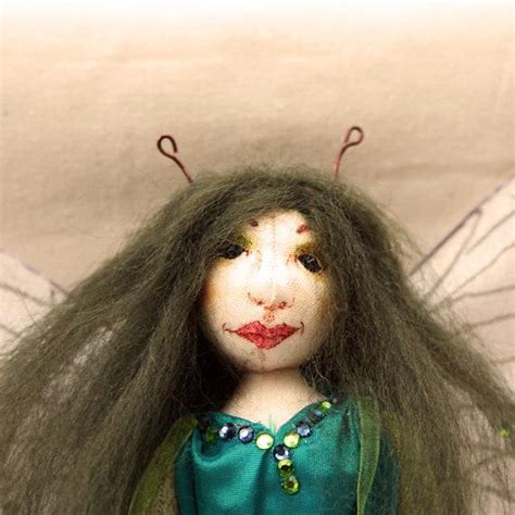 Ooak Cloth Art Doll Fern The Fairy Etsy Uk Art Dolls Cloth Art