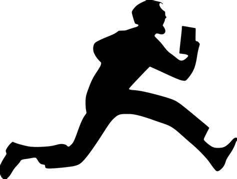 SVG Man Running Holding Free SVG Image Icon SVG Silh