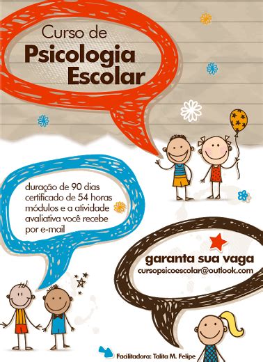 Psicologia Escolar Talita Felipe Curso De Psicologia Escolar Online