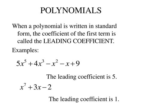 Polynomials Ca Ppt Download