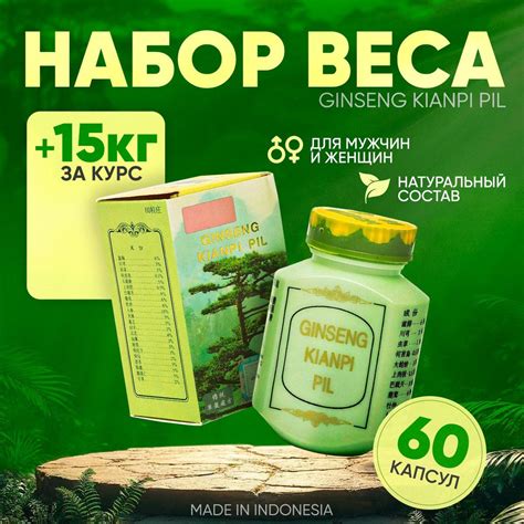 GINSENG Kianpi Pil, Таблетки для набора веса и массы, 60 штук купить на ...
