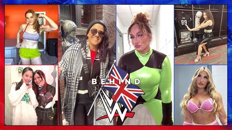 Behind Uk Wwe Superstars Behind The Scenes In The Uk Bayley Tiffany