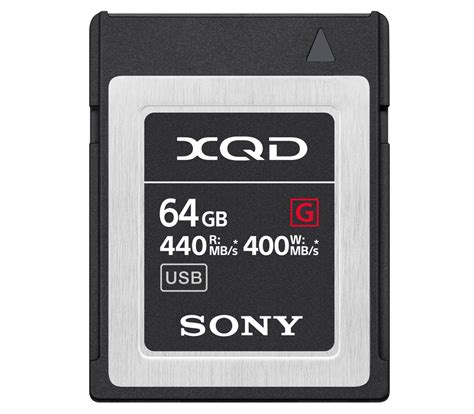 Карта памяти Sony XQD 64Gb QDG64F, чтение 440, запись 400 Мб/c - купить ...