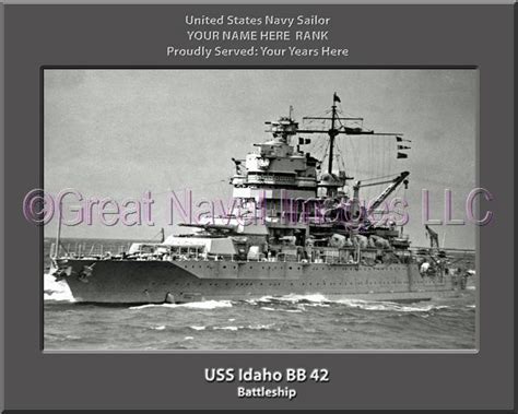 USS Idaho BB 42 : Personalized Navy Ship Photo ⋆ Personalized US Navy ...