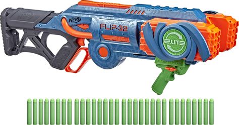 NERF Elite 2 0 Flipshots Flip 32 Blaster With 32 Dart Barrels That Flip