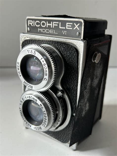 【傷や汚れあり】sj106 Ricoh リコー 二眼レフカメラ Ricohflex Model Ⅵ 6 レンズ 135 F80mm