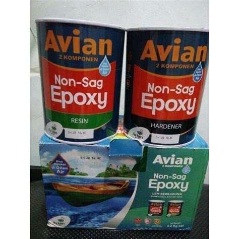 Jual Avian Lem Epoxy Non Sag Kg Komponen X Gram Resin