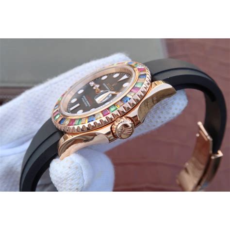 Super Clone Swiss Rolex Yacht Master Haribo Black Dial Swiss Replica