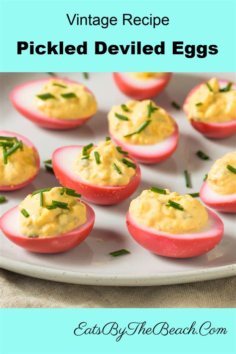 Pickled Deviled Eggs Vintage Recipe Eats By The Beach