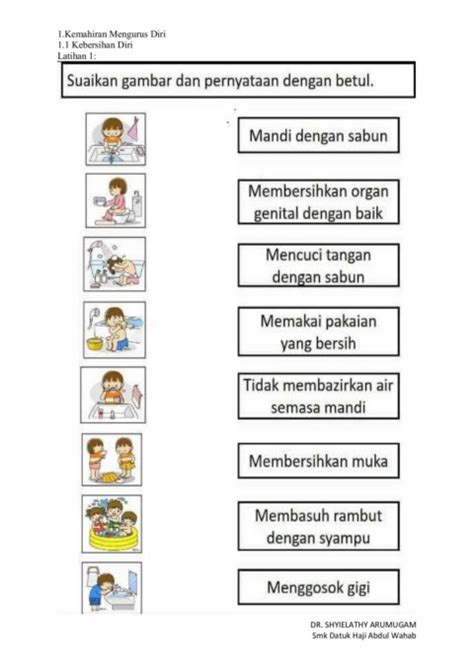 Lembaran Kerja Pengurusan Diri Pendidikan Khas Tahun 4 Soalan Porn