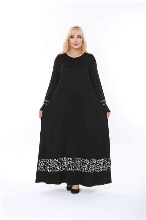 Crna Duga Haljina Plus Size Lavica