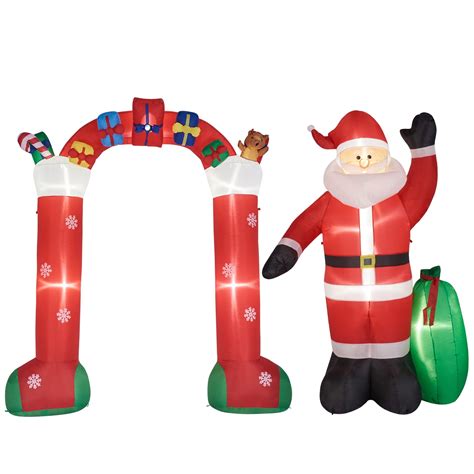 Buy Kinbor 8ft Height Christmas Inflatables Archway With Santa Claus