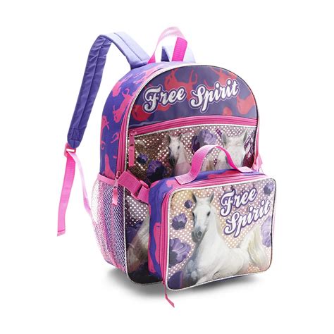 Backpack And Detachable Lunch Bag Horse