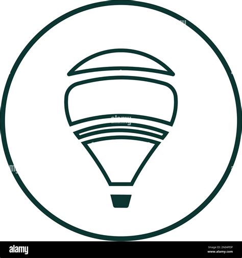 Hot Air Balloon Icon Modern Minimal Flat Design Style Symbol Vector Illustration Silhouette
