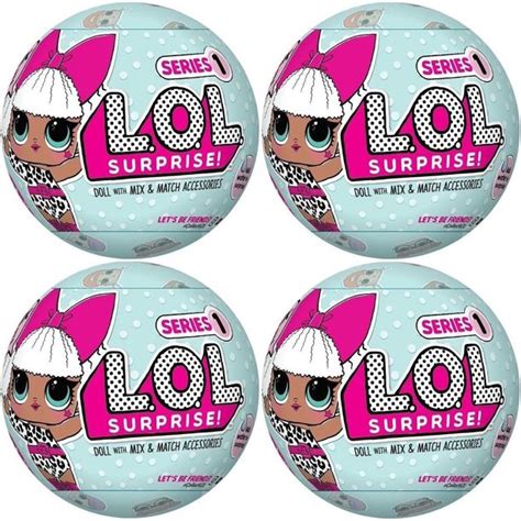 LOL Surprise Series 1 Dolls (2nd EDITION) LOT of 4 Mystery Packs - Walmart.com - Walmart.com