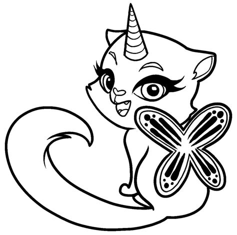 Coloriage chat licorne Dessins à colorier et à imprimer