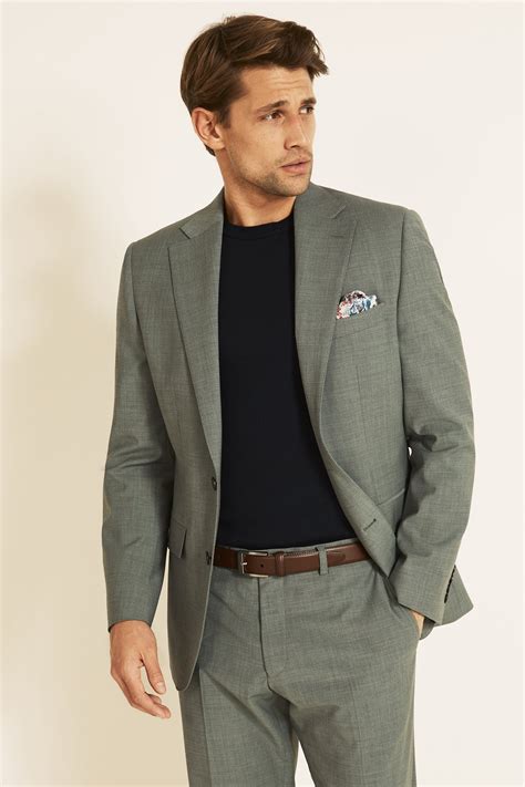 Performance Tailored Fit Light Green Jacket Buy Online At Moss