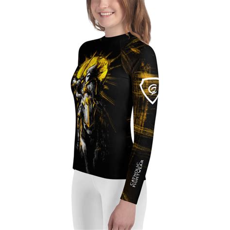 St Joan Of Arc Youth Bjj Rash Guard Catholic Fightwear