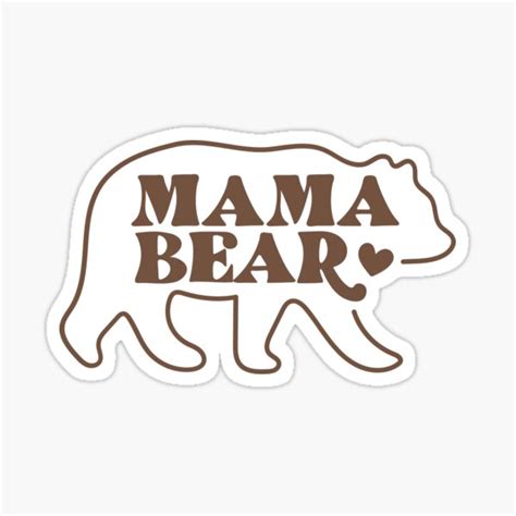 Mama Bear Sticker For Sale By Fouzy Redbubble