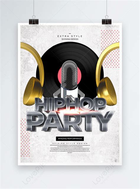 Template Poster Karnaval Musik Fashion Hip Hop Yang Kreatif Untuk