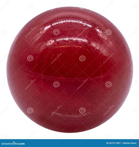 One Red Glass Or Ceramic Marble Or Ball Stock Image Image Of