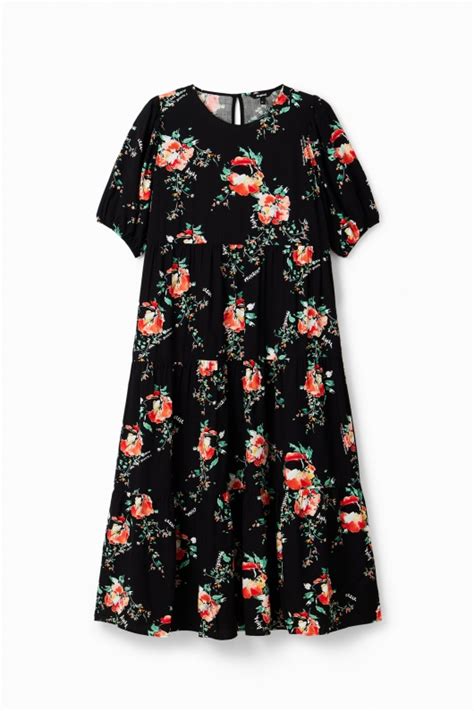 Rochie Midi Cu Print Floral Outlet Desigual Solmar