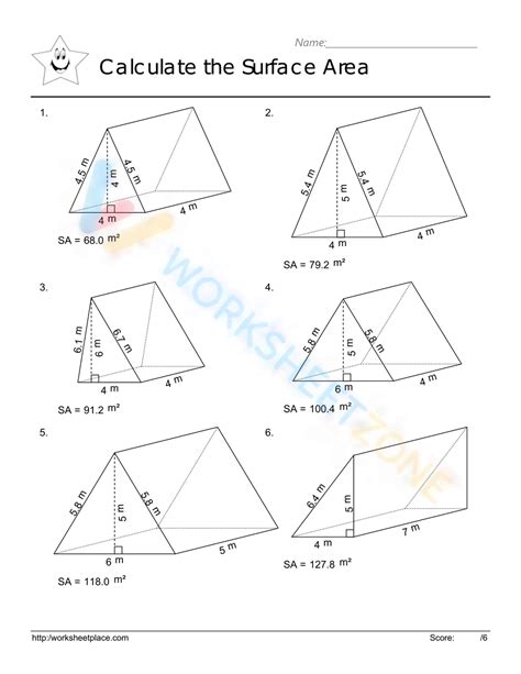 Triangular Pyramid Worksheet