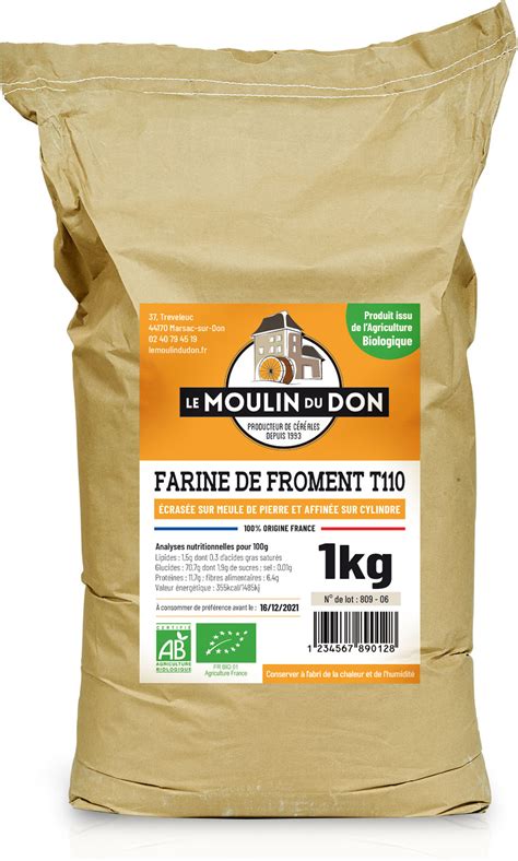 Farine De Fromentblé Bio T110 Le Moulin Du Don