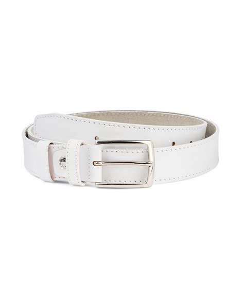 Buy Men S White Belt Genuine Leather LeatherBeltsOnline