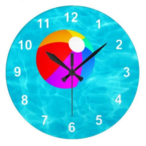 Swimming Pool. Large Clock | Zazzle