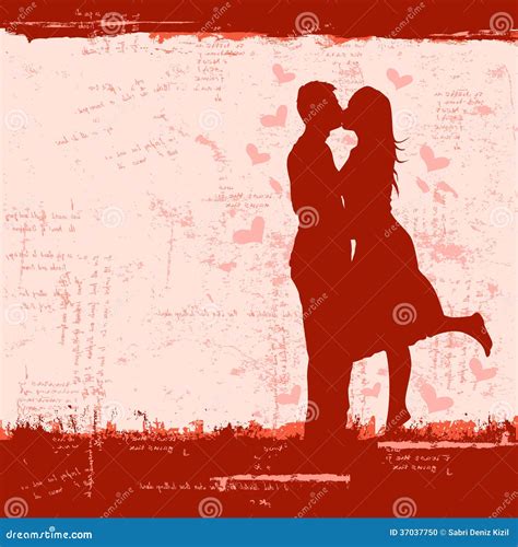 Loving Couple Stock Vector Illustration Of People Kissing 37037750