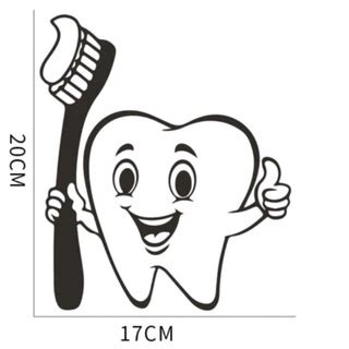 Adesivo De Parede Para Banheiro Ou Dentista Estampa De Dente Shopee