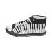 Black And White Music Keyboard By Artformdesigns Mens Classic High Top